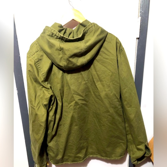 Vintage J. Crew Olive Green XL Jacket Hoodie - Picture 4 of 7